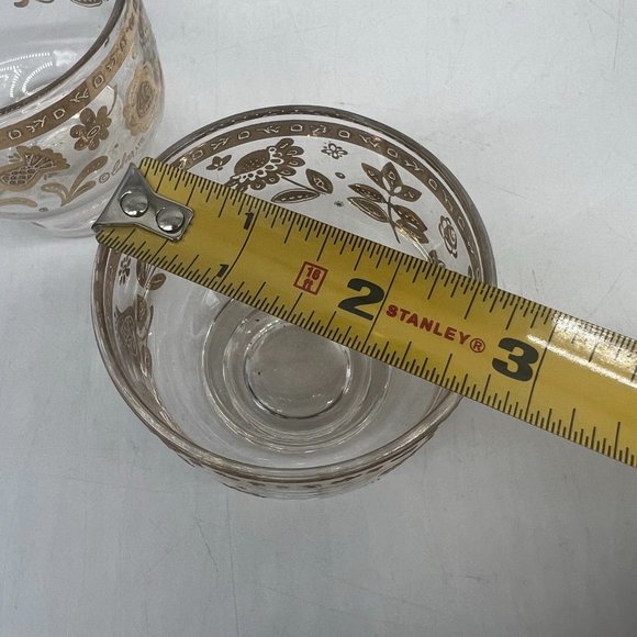 Mid Century Modern Culver Chantilly 22K Gold Shaker and Six Footed Rocks Glasses - Picture 5 of 8